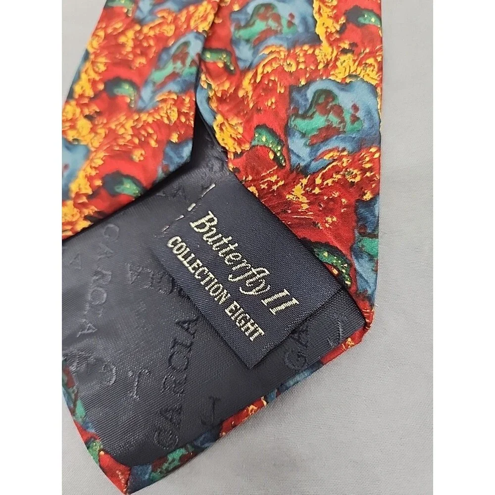 Jerry Garcia Neck Tie 100% Silk Multicolor Abstract Waves Made In The USA